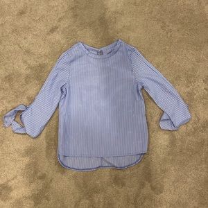 Blue Pinstripe Top